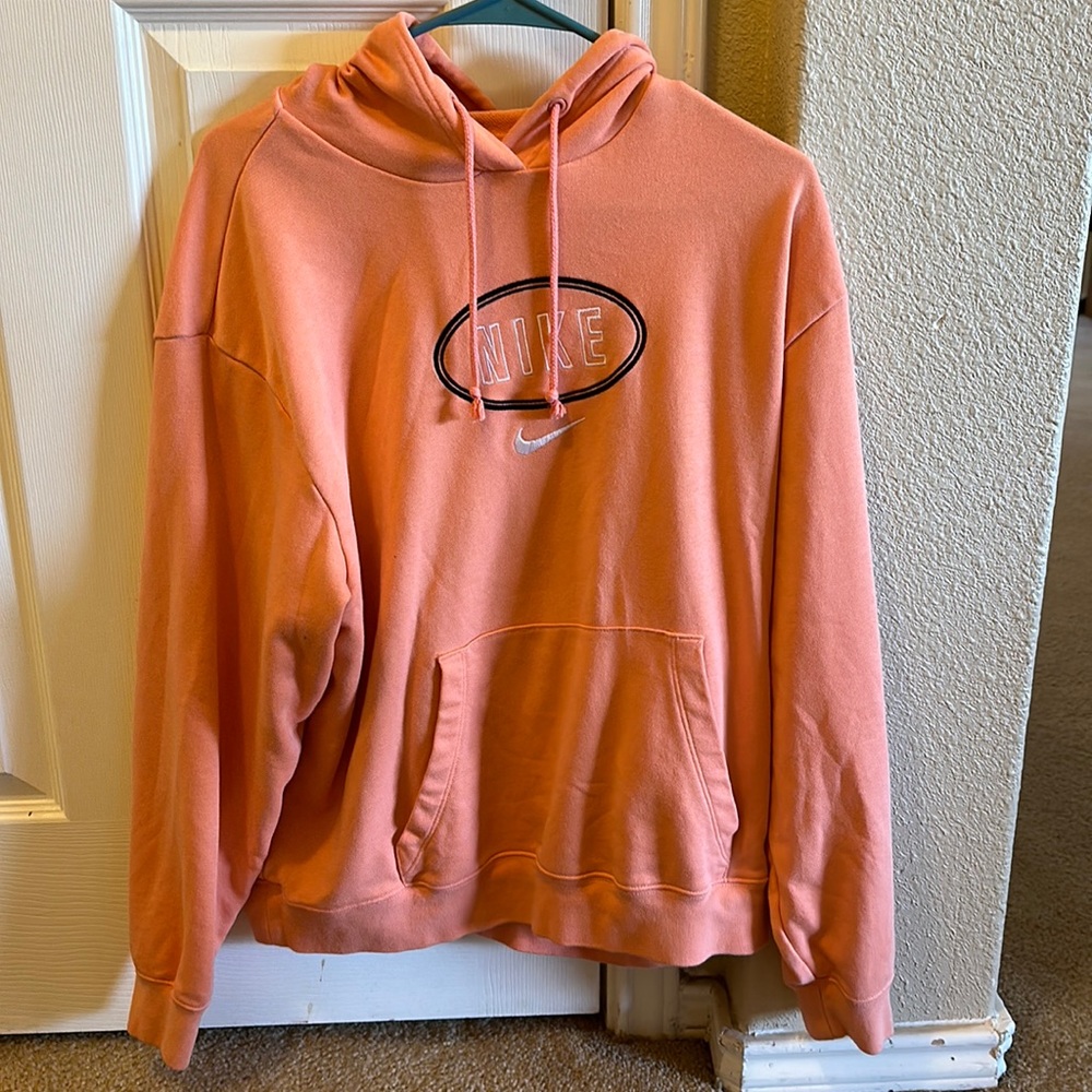 Nike Coral, orange hoodie size L